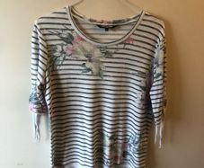Floral / stripe top (size 12)