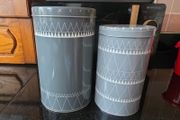set of 2 storage tins new