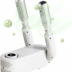 Shoe Dryer, Glove Dryer Electric Intelligent Timer, Foldable Portable Design for Quick Drying, Helps Eliminate Odors & Prevents Bacteria in Football Boots, Work Boots & More, UK Plug