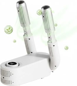 Shoe Dryer, Glove Dryer Electric Intelligent Timer, Foldable Portable Design for Quick Drying, Helps Eliminate Odors & Prevents Bacteria in Football Boots, Work Boots & More, UK Plug