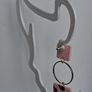 Pastel Pink Leopard Print Geometric Earrings Image 3