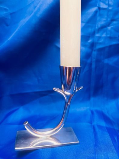 Silver plated candle holders