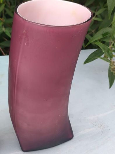 Pair of vintage Amethyst designer vases