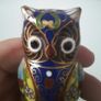 Vintage Franklin Mint Cloisonne Owl - 1988 Image 2