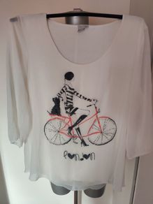Liberty Woman white printed blouse size L UK14 EU42 Postage included