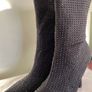 High-heel Dressy Ankle Boots With Sparkly Rhinestones Sequins Jet Black. In Excellent Condition Size Eu 39 Uk 6.   With original protective bag. Image 9