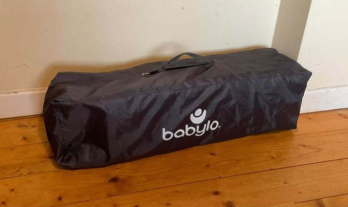 Babylo Travel Cot with Carry Bag | Black & Grey