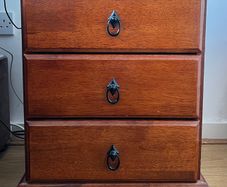 3x Wooden Bedside Lockers