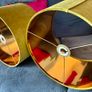 Ochre velvet lampshades Image 4