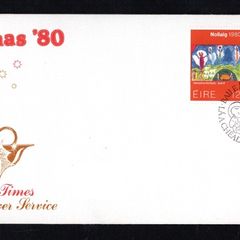1980 Ireland Christmas Commemorative Stamp Illustrated The Irish Times First Day Cover (FDC)