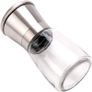 Salt and Pepper Grinder Mill Set Salt and Pepper Shakers Brushed Stainless Steel Glass Body Image 2