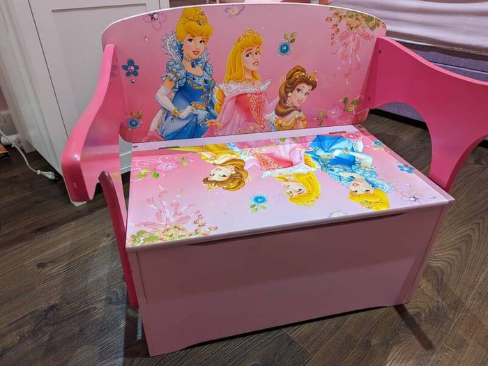 Disney princess bench/desk with storage.