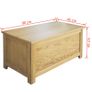 Storage Box 90x45x45 cm Solid Oak Wood Image 6