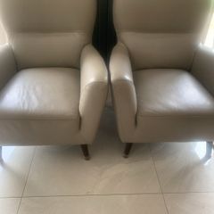 Leather armchairs