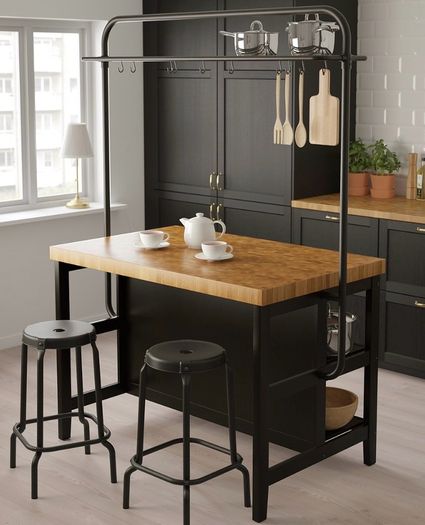 IKEA Vadholma Kitchen island with Rack