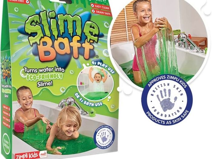 Slime Baff Blue, 1 Bath or 4 Play Uses from Zimpli Kids, Magically turns water into thick, colourful DIY slime, Children's Christmas Presents, Xmas Stocking Fillers MULTIPLE COLOURS AVAILABLE, SEE PHOTOS (FREE POSTAGE)