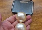 Vintage Large Pearl Effect Earrings