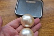 Vintage Large Pearl Effect Earrings