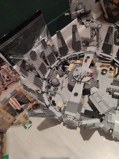 Lego Star Wars Bundle Millennium Falcon AT ST Trooper Ship Maz Castles Extra Pieces