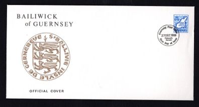 1989 Guernsey Definitive Stamps (minimum bailiwick postage paid ) First Day Cover (FDC)