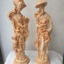 Vintage Matching pair of faux Ivory Oriental Style figures Image 2