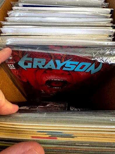DC Long Comic Box w 250 comics for Sale