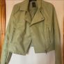 Primark green leather jacket size 4 Image 3