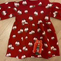 Christmas dress + hair clips