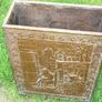 Vintage Hammered Brass Fireplace  Box 20" x 16" x 7" Image 4