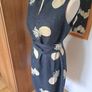 Navy Hobbs Linen Dress Size 12 Image 3