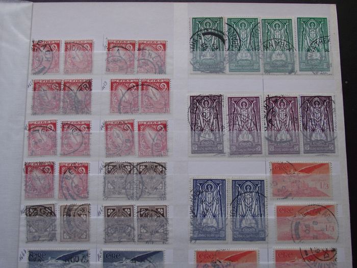 A huge collection of postal cancellations on Irish stamps