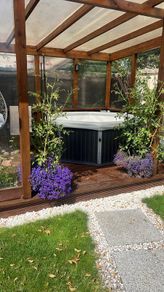 Covered outdoor lounge