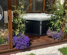 Covered outdoor lounge