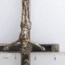 Antique Large Golgotha Crucifix Cross 6.5" Metal Ebony Wood German Skull Bones Image 9