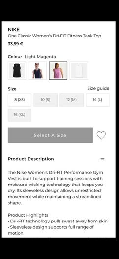 Woman's Nike Size Small Duo