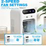 Portable Air Cooler, Personal Mini Air Conditioner, 3 in 1 Mini Evaporative Conditioner with Handle / 7 LED Light/Humidifier/Purifier/ 3 Speeds Desktop Cooling Fan for Home, Office and Bedroom Image 7