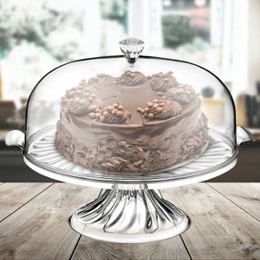 Large Plastic Cake Stand 30 CM With Lid
