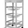 BRAND NEW Kitchen Trolley Cart Three-layer Dining Shelf Rack with Universal Wheel Basket Storage Drawers Image 3