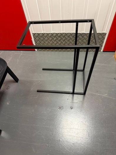 Stand, black/glass, 35x65 cm