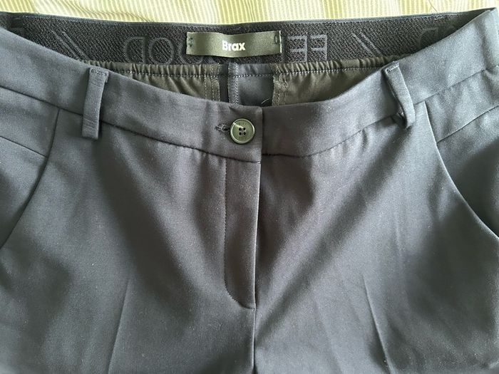 Brax "Style Marons" Navy Casual Jersey Trousers BNWT Size UK 12 / EU 38