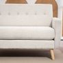 Loveseat, comfortable, 134x71x82 cm, Beige Image 4