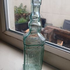 Collectable Decorative Green Glass Bottle
