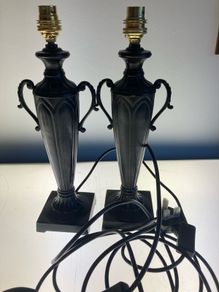 Pair of neoclassical style lamp stands.