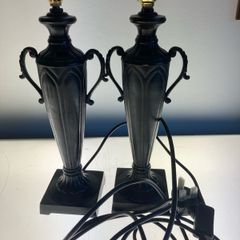 Pair of neoclassical style lamp stands.