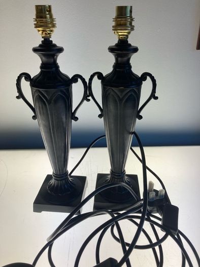 Pair of neoclassical style lamp stands.