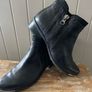womens ankle boots Caprice black leather lined size 6 Image 8