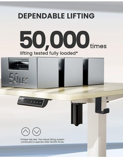 Electric Standing Desk Height Adjustable 120 x 60 cm