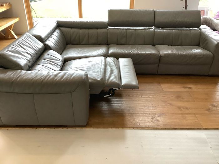Large natuzzi leather couch