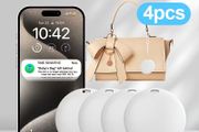 4PCS Smart Wireless Anti-Lost Tracker, Item Locator with Anti-Loss Alarm for Keys Wallet Luggage Pet Dogs, Compatible with Find My IOS Solely (Compatible with Apple iPhone Only)