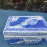 Vintage Chinese Porcelain Lidded Ink Box Image 6